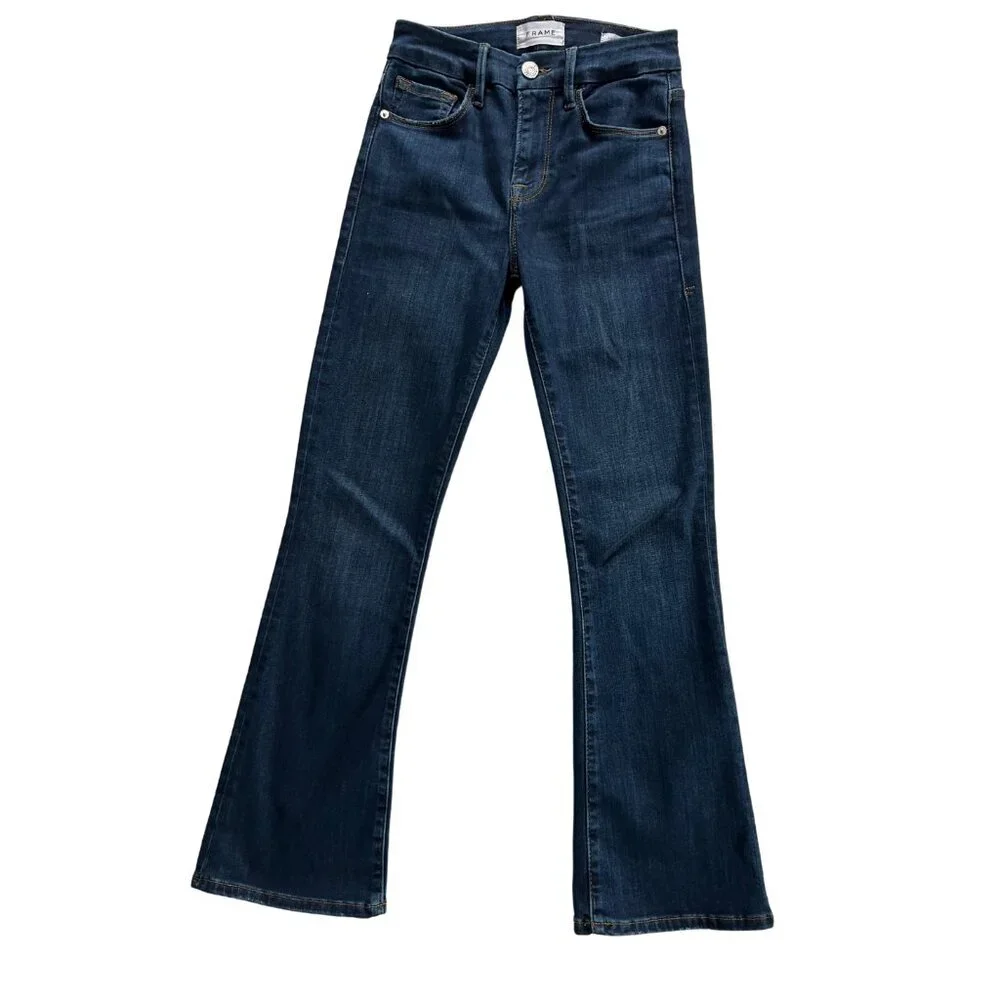 FRAME Le Crop Mini Boot Jeans Size 24 - Picture 4 of 7